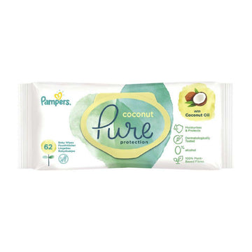 Coconut Pure Baby Wipes 1 Pack = 62 Wipes